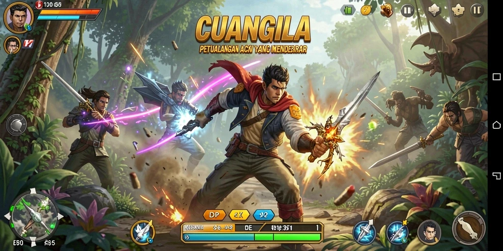 Tampilan gameplay CUANGILA yang penuh aksi dan seru.