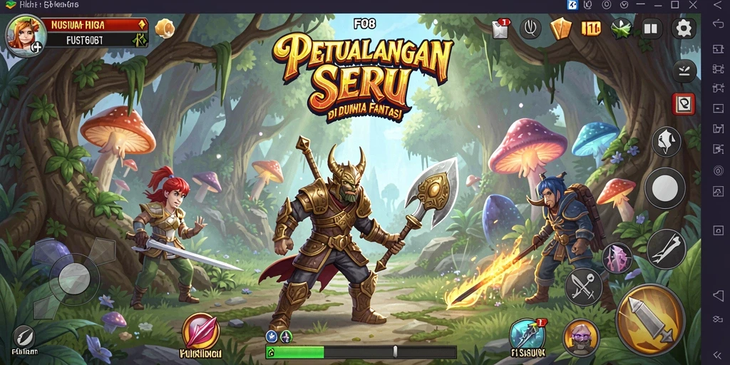 Tampilan gameplay FO8 yang mengasyikkan saat menjelajahi dunia petualangan.