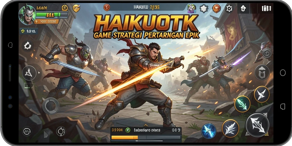 Tampilan gameplay HAIKUOTK yang menegangkan dan strategis.