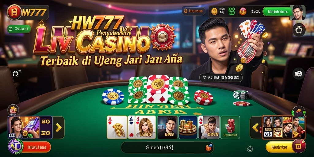 Tampilan gameplay Live Casino HW777 yang menarik dan interaktif.