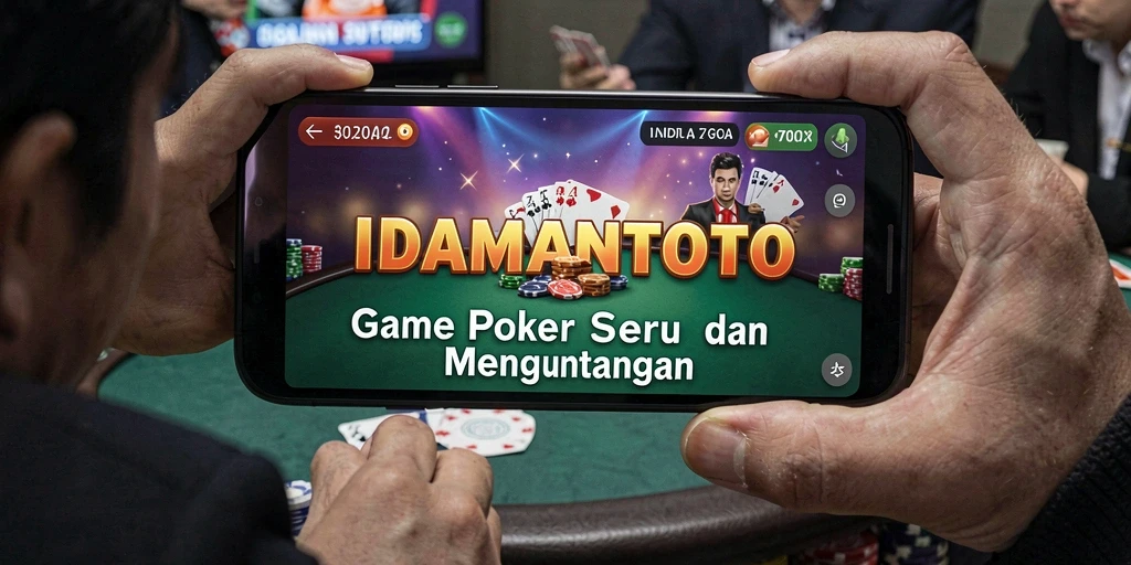 Screenshot gameplay IDAMANTOTO menampilkan aksi poker yang mendebarkan.