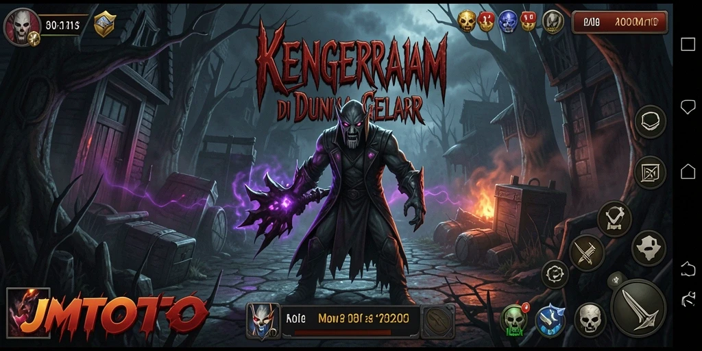 Gameplay menegangkan JMTOTO dengan suasana seram.