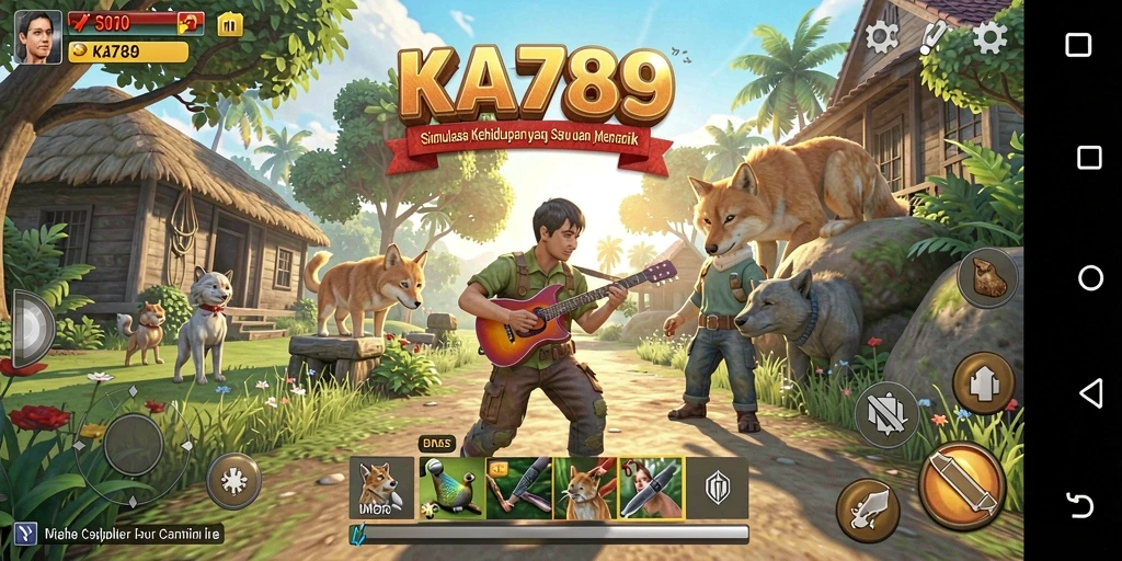 Tangkapan layar utama KA789 menampilkan gameplay simulasi yang menarik.
