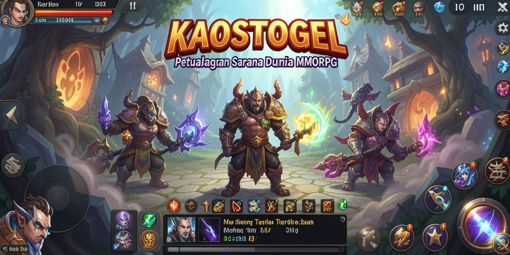Tampilan gameplay KAOSTOGEL dengan aksi petualangan seru.