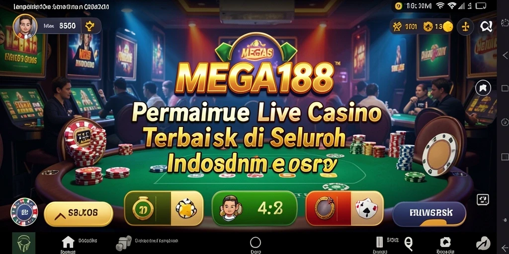 Tampilan menarik dari permainan Live Casino MEGA188 dengan dealer profesional.