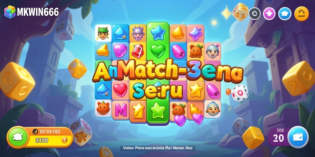 Tampilan gameplay seru di MKWIN666 dengan visual warna-warni.