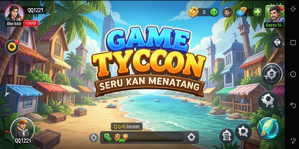 Tampilan gameplay menarik dari QQ1221 dalam membangun kerajaan bisnis.