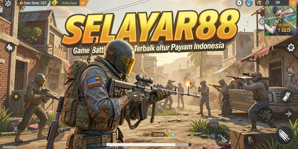 Tampilan gameplay intens di SELAYAR88 dengan aksi Battle Royale penuh strategi.