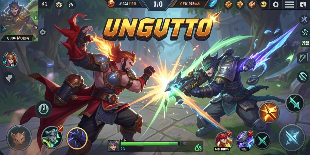 Tampilan seru dari pertempuran MOBA di UNGUTOTO.