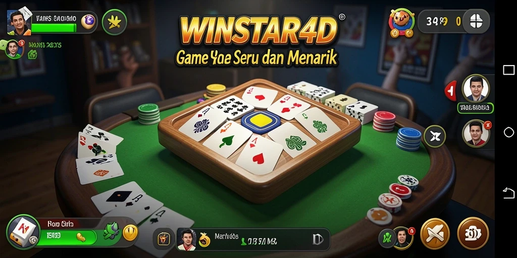 Tampilan gameplay Gaple yang seru di WINSTAR4D.